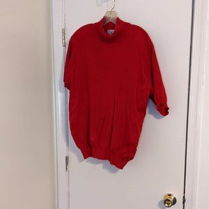 Rena Rowan for Saville 1x Mock Turtleneck Red Knitted